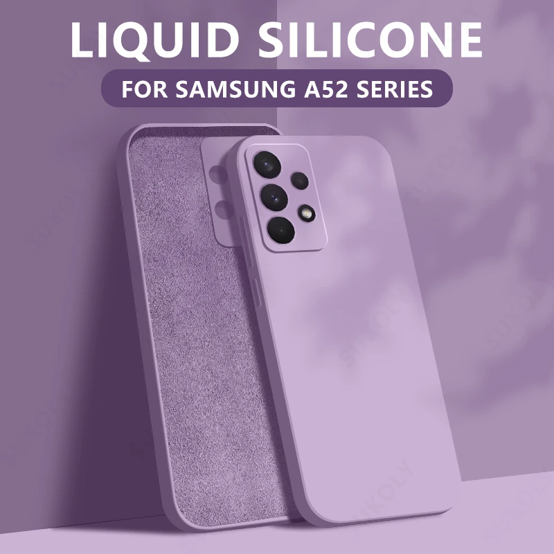 Liquid Silicone Case For Samsung Galaxy S24 S25 FE S26 S23 S22 Ultra Plus S25 Edge A57 A37 A56 A17 A16 A36 A54 A55 5G Soft Cover