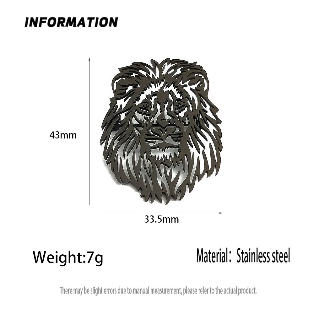 

Original design hollow lion eagle stainless steel gold-plated brooch, waterproof and non-fading brooch, men's suit accessories
