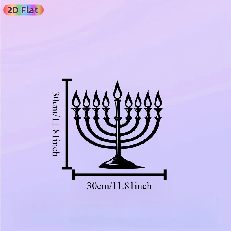 CIFBUY Wrought Iron 7-Light Candle Holder Wall Art Vintage Rustic Metal Decor for Home Garden Fence 8x12 Inch