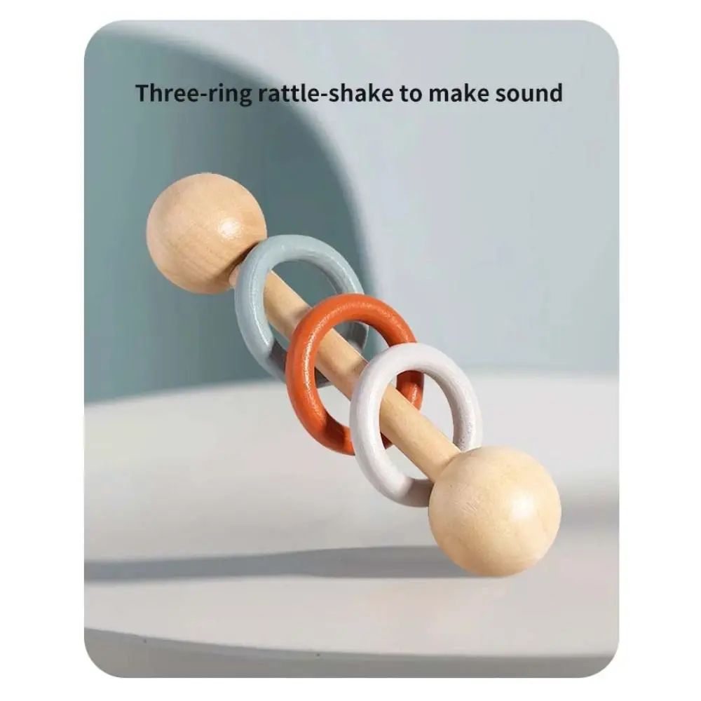 Campana Musical de mano para bebé, habilidades motoras finas, agarre de madera, instrumentos musicales para bebé, coordinación mano-ojo, educación temprana