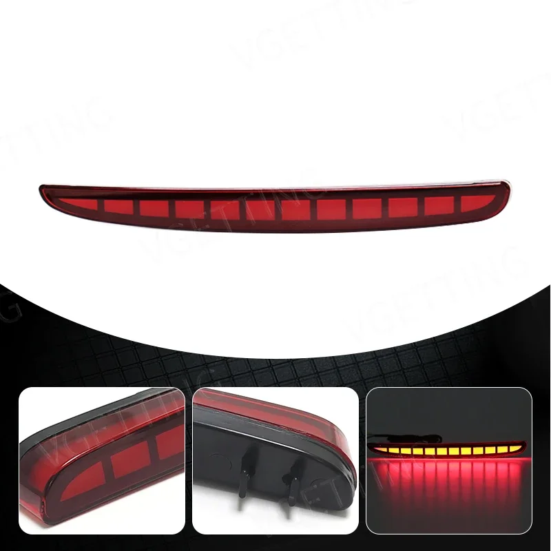 LED Rear Bumper Light For Honda Civic Hatchback TYPE-R 2016 2017 2018 2019 2020 Rear Brake Light Fog Lamp Car Accessories 12V view 3