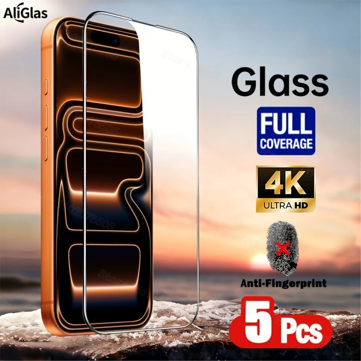 

5 шт. Защитная пленка из закаленного стекла HD для iPhone IPhone 17 Pro Max Air 16 15 14 Pro Max 13 12 Mini 11 устойчивая к царапинам