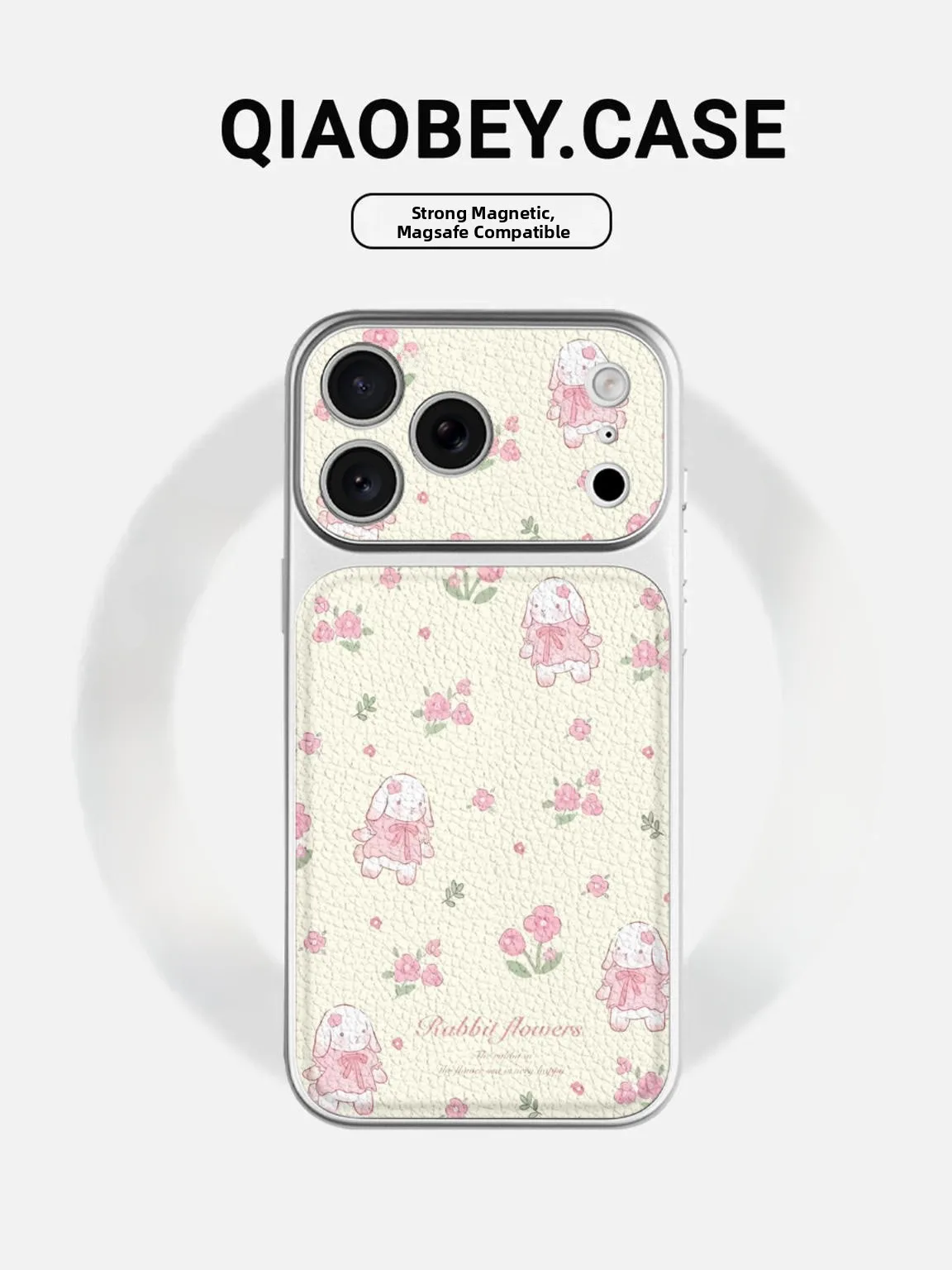 

Floral Rabbit Phone Case Instantly Transforms into 17 Large Suitable for iPhone 17 New Advanced Sense 16promax ...