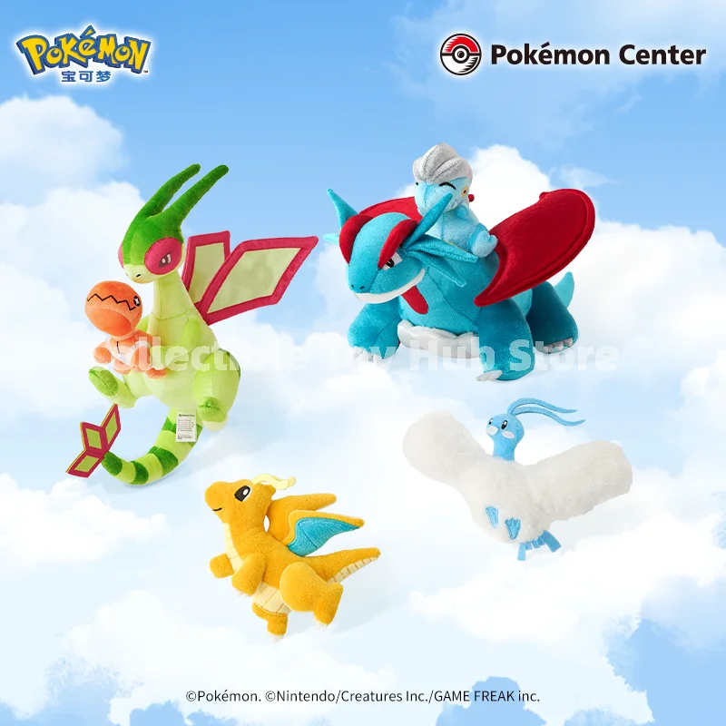 Genuine PokéMon Center Dream Flight Series Plush Toy Badge Hand Towel Transparent Umbrella Light Fly Type Cute Collectible Gift