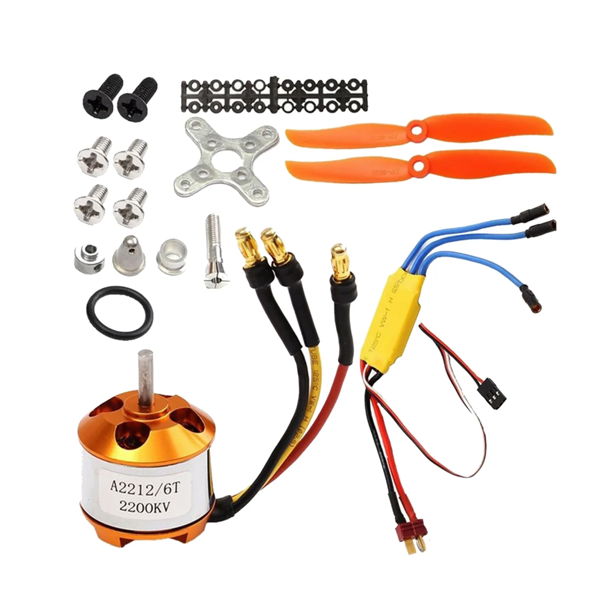 Brushless Motor 2200Kv 30A Motor Speed Controller for Remote Control Drone Multi-Rotor Brushless Outer Rotor Motor