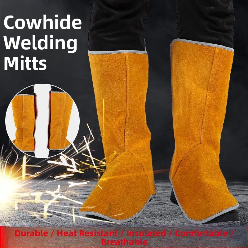 

Full Foot Cover Welding oe Covers Leg Protector W Footwear Protection Equipment Leather Material Adult Size Normal