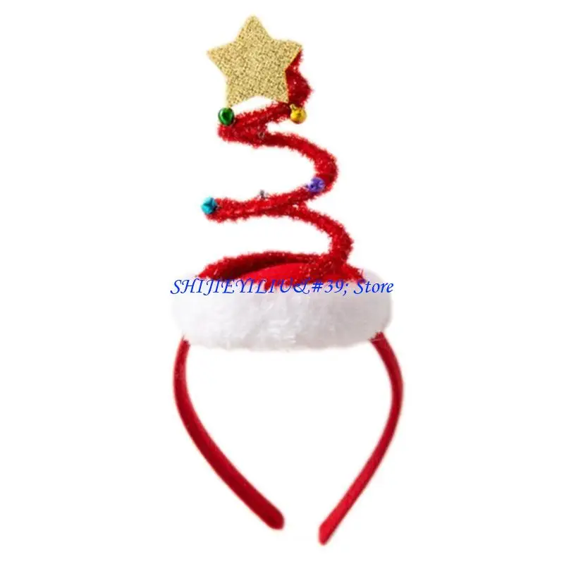 

E21F Springy Coil Headband Tree Hair Hoop Christmas Hair Band Party Photo Props