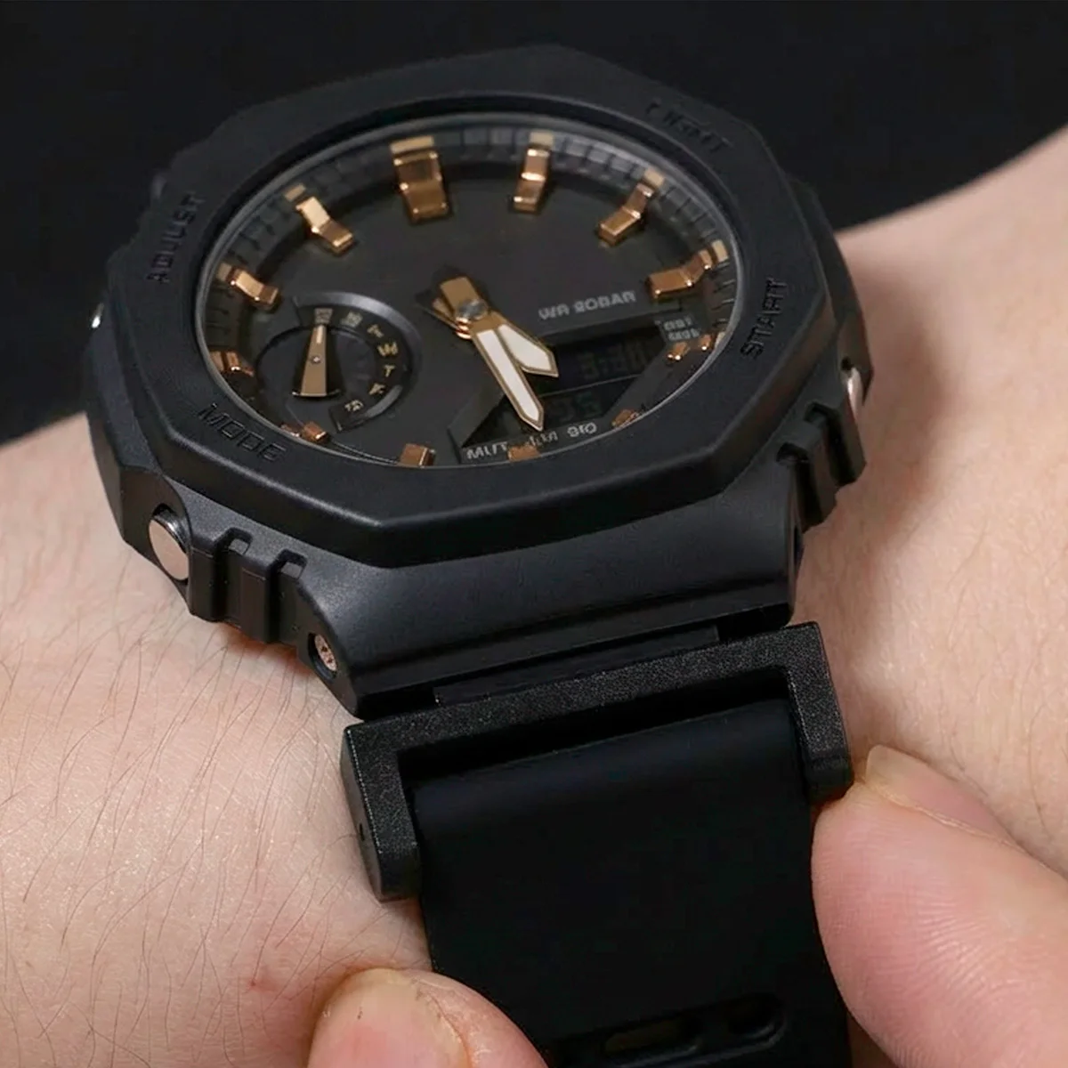 16mm Plastic Adapter voor Casioak horloge GA-110/100/120 DW-5600 GW-M5610 GWX-5600 Refit Zwart horloge Connector Accessoires