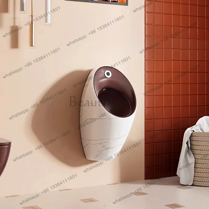Retro wall-mounted urinal personalized color small apartment wall-mounted urinal