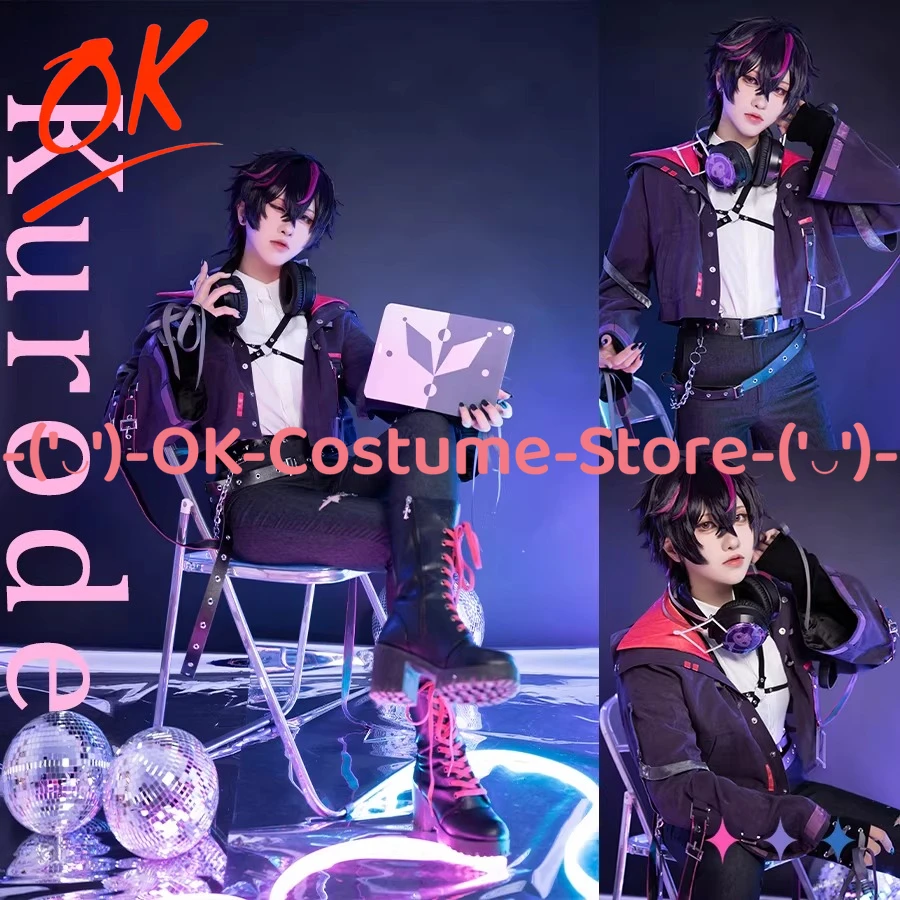 

[Customized Size] Fragaria Memories Knights Kurode Kuromi Cosplay Costume Game Character Outfit Halloween Carnival Party Uniform