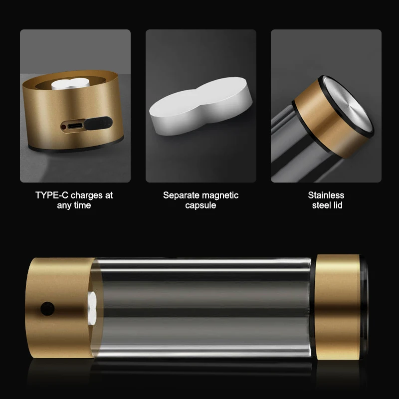 자기 부상 자기 치료 컵 충전식 휴대용 슈퍼 항산화 수소가 풍부한 물 컵