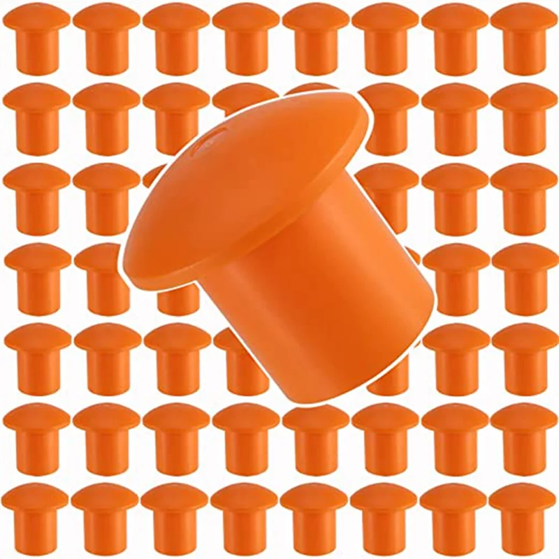 80 Pcs Rebar Caps Mushroom Rebar Safety Cover For Rebar Stake, Rebar Size 3- 8, 10M -25M-ABPP