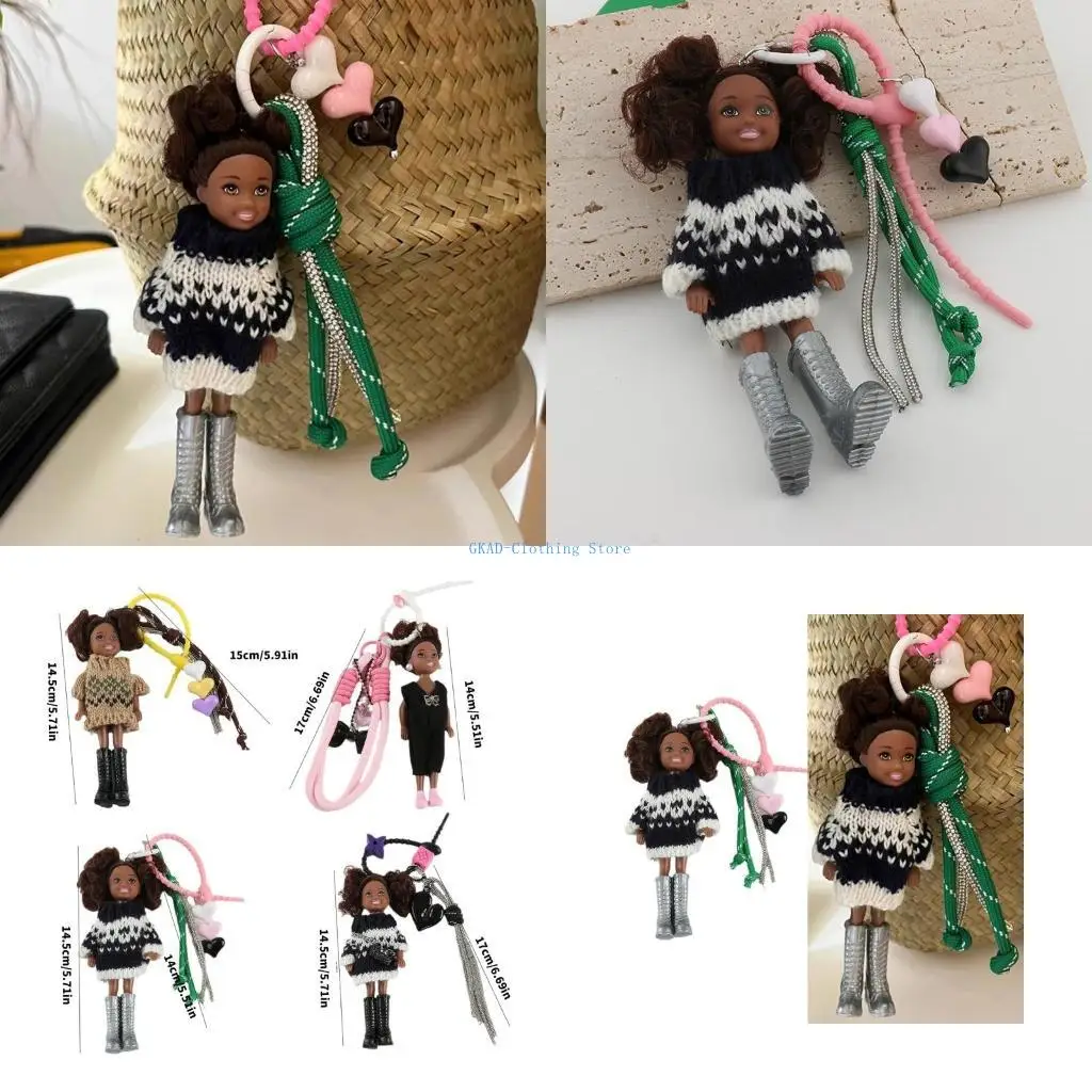 

N0PE Fashion Knitted Doll Keychain Charm for Adding Personality to Accessories