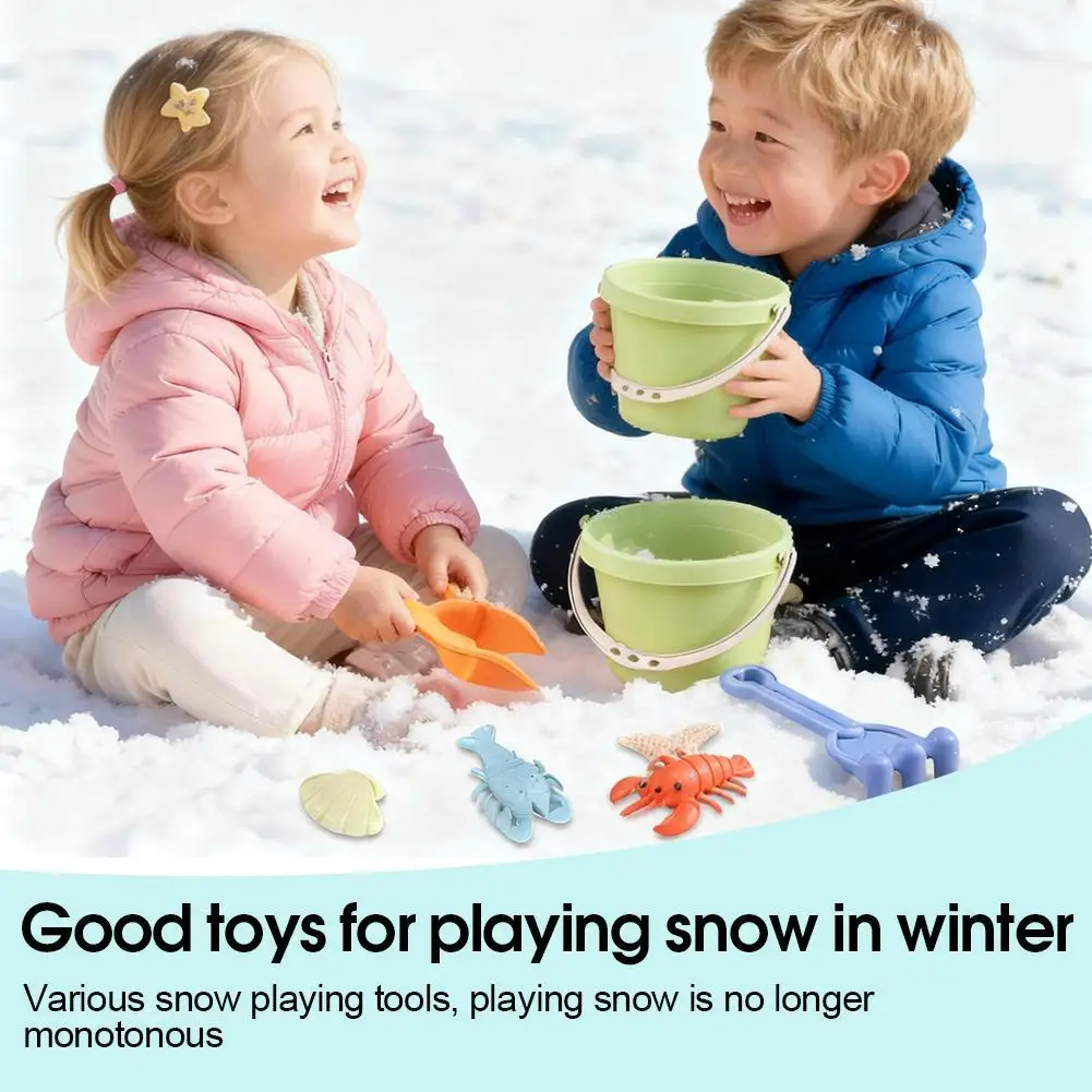Children's Beach Toy Set Portable Sand Digging Bucket Shovel Molds Multifunctional Outdoor Water Play Tool For Kids