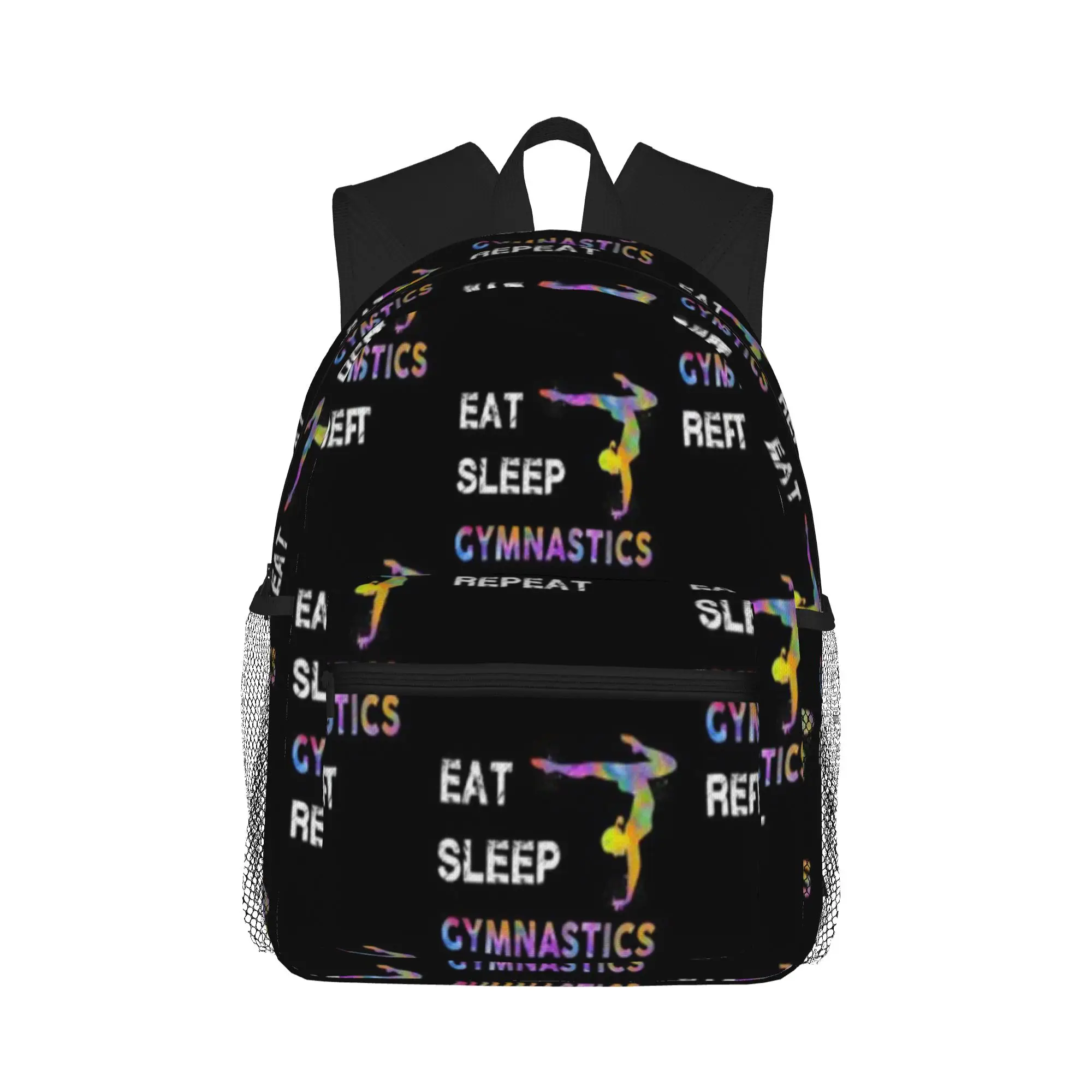 Gymnastics Watercolor Eat Sleep  Casual Backpack for Students and Adults Backpacks