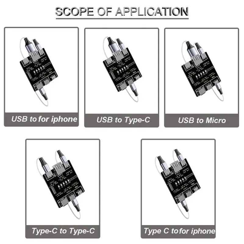 New DT3 USB Tester Data Cable Detection Board For IOS Android Micro Type-C Short Circuit On-Off Switching Test Board Tool