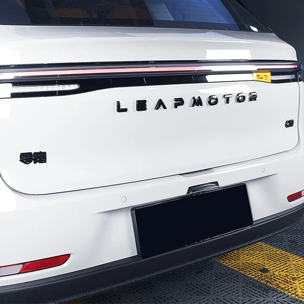 For 2024 2025 Leapmotor C10 Black Warrior Car Emblem Sticker Car Modification Supplies Letter Label Front And Rear Tail Label