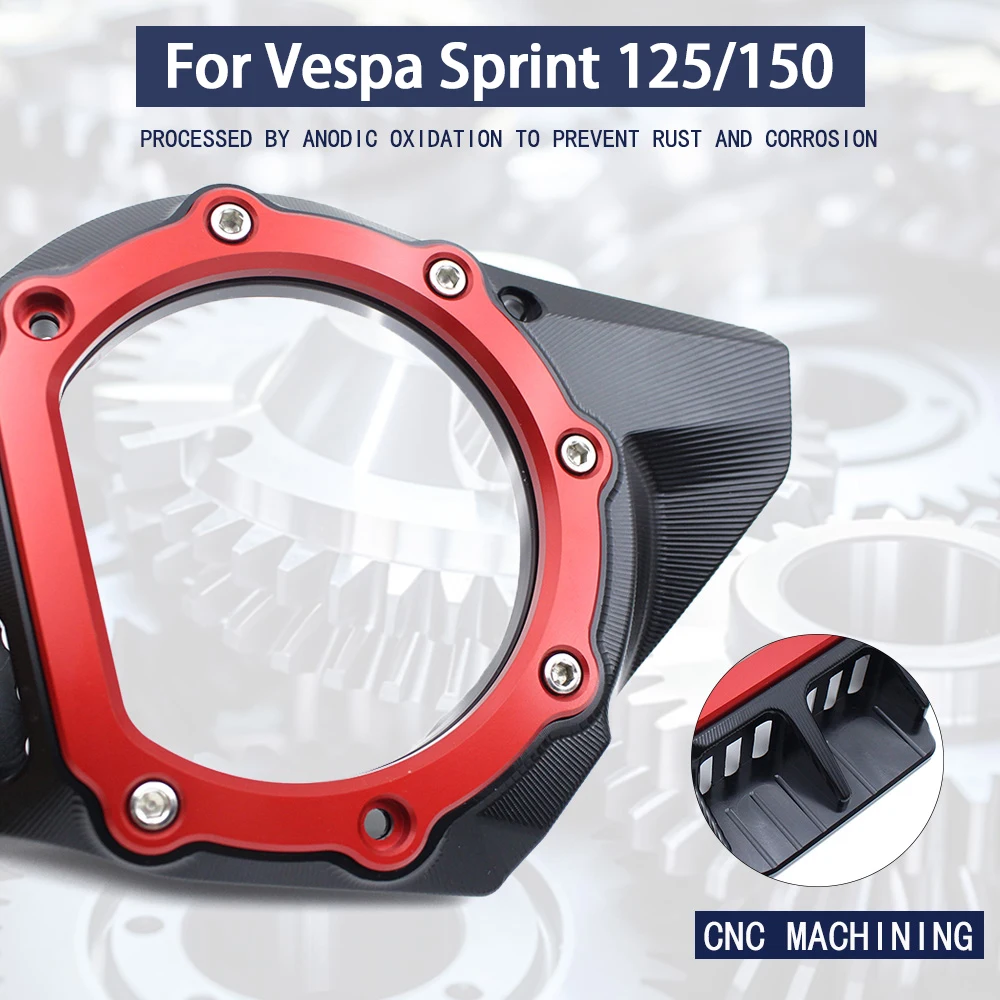 

Sprint 125 150 For Vespa Primavera 125 150 Motorcycle Air Intake Cover Inspection Glass Transmission Box Guard Engine Cap 2024