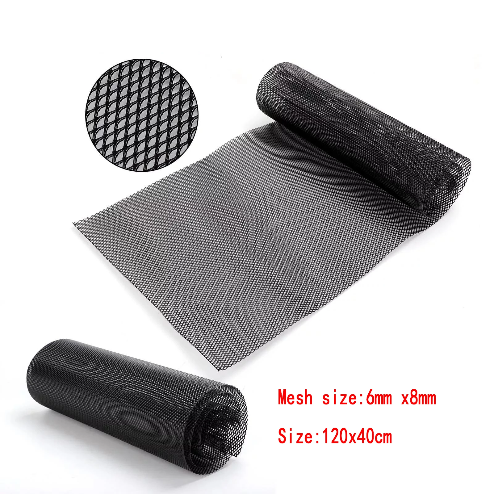 Parrilla hexagonal de panal de 120x40cm, rejilla de malla ABS, alerón de plástico, rejillas de ventilación universales para capó, parrillas de carreras, 1 ud.