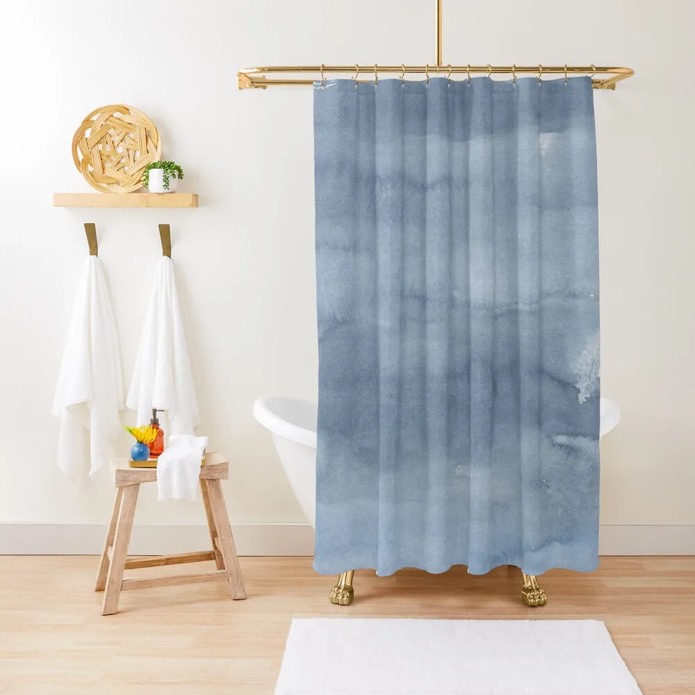 

Pastel blue gray white watercolor hand painted ombre Shower Curtain For Bathroom Shower Bathroom Accessory Shower Set Curtain