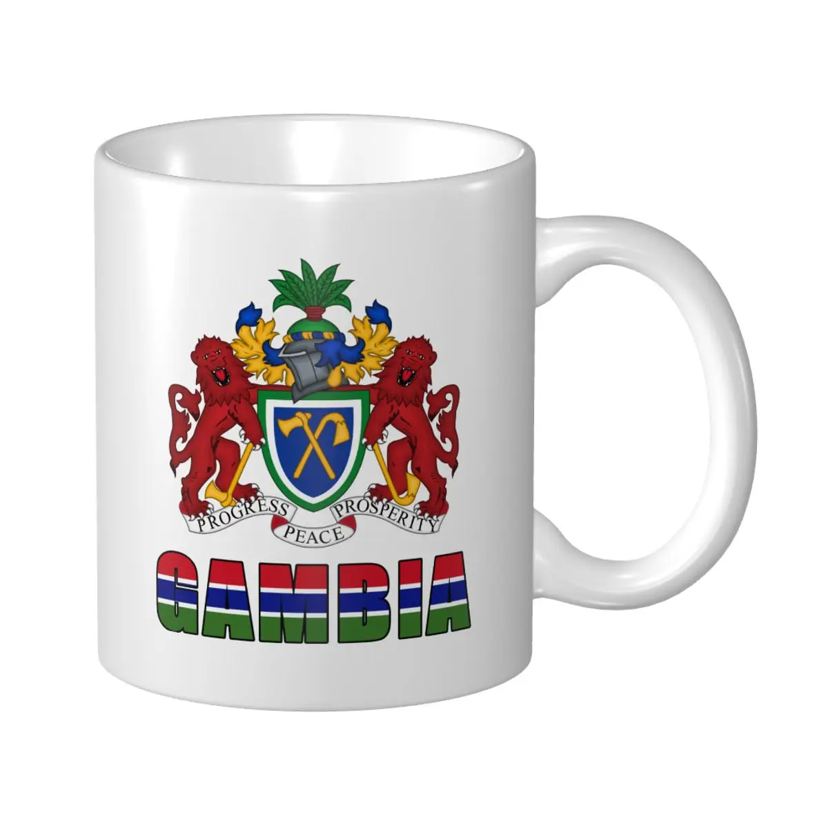 Mark Cup Mug Gambia Letter Flag Emblem Coffee Mugs Tea Milk Water Cup Travel Mugs For Office Home