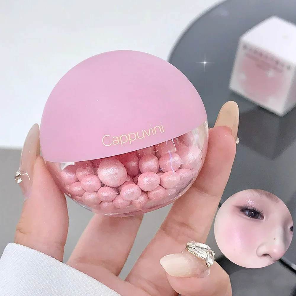 Highlight Pearl Blush Ball Sweet Natural Face Blusher Waterproof Brighten Contour Cosmetic 3D Face Shimmer Contouring Makeup