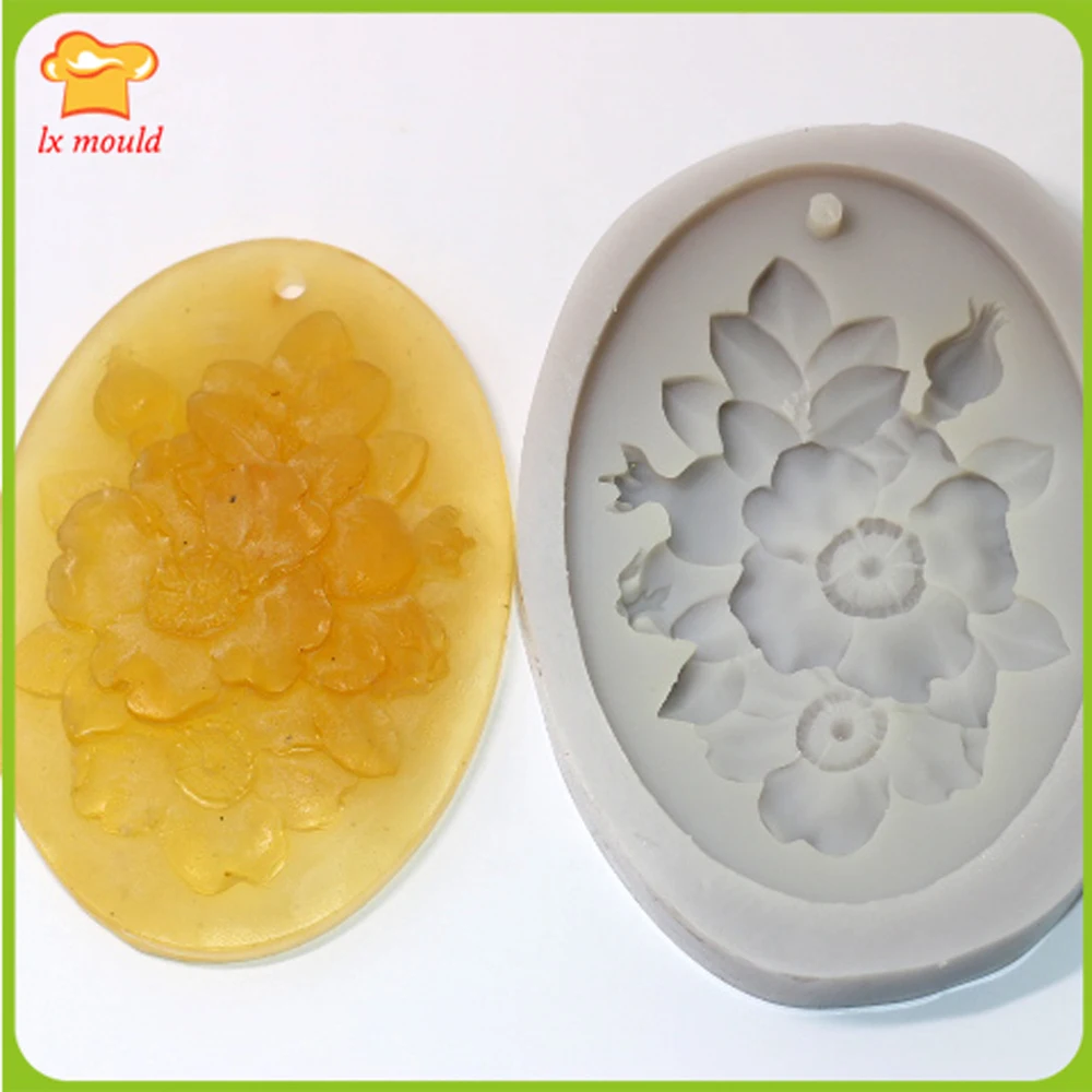 Pastoral Rose Silicone Mold Soap Plaster Clay Aroma Diffuser Cake Decoration Mould Chocolate Fondant