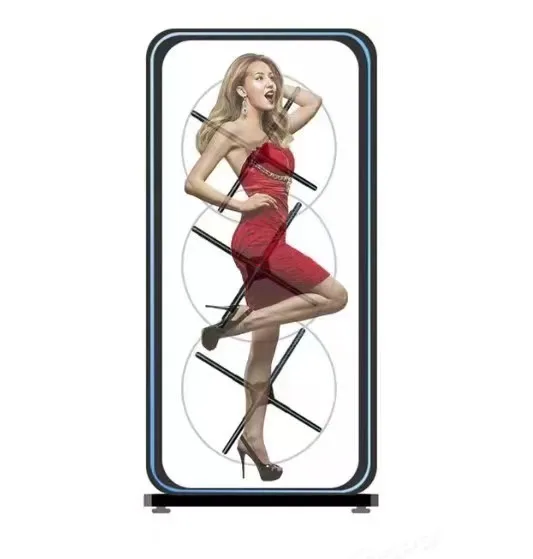 47*47 Cm 4 Blade 3D Hologram Projection Fan Advertising Support WiFi Or App Remote Content Updates For Indoor Advertising