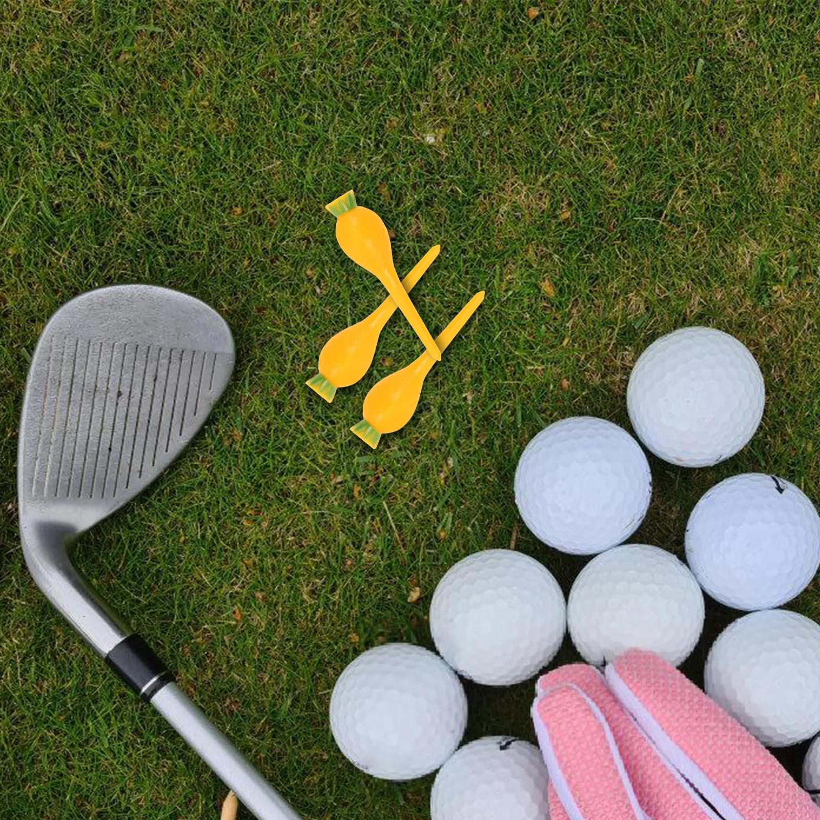 

6Pcs Golf Tees Durable Plastic Professional Golf Ball Holders Practical Lightweight Spikes Flight Path Tees Golfs Spikes