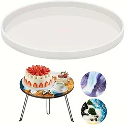 1 14in and 20in two large size silicone mold large river table resin mold round table large tray table plate epoxy silicone mold