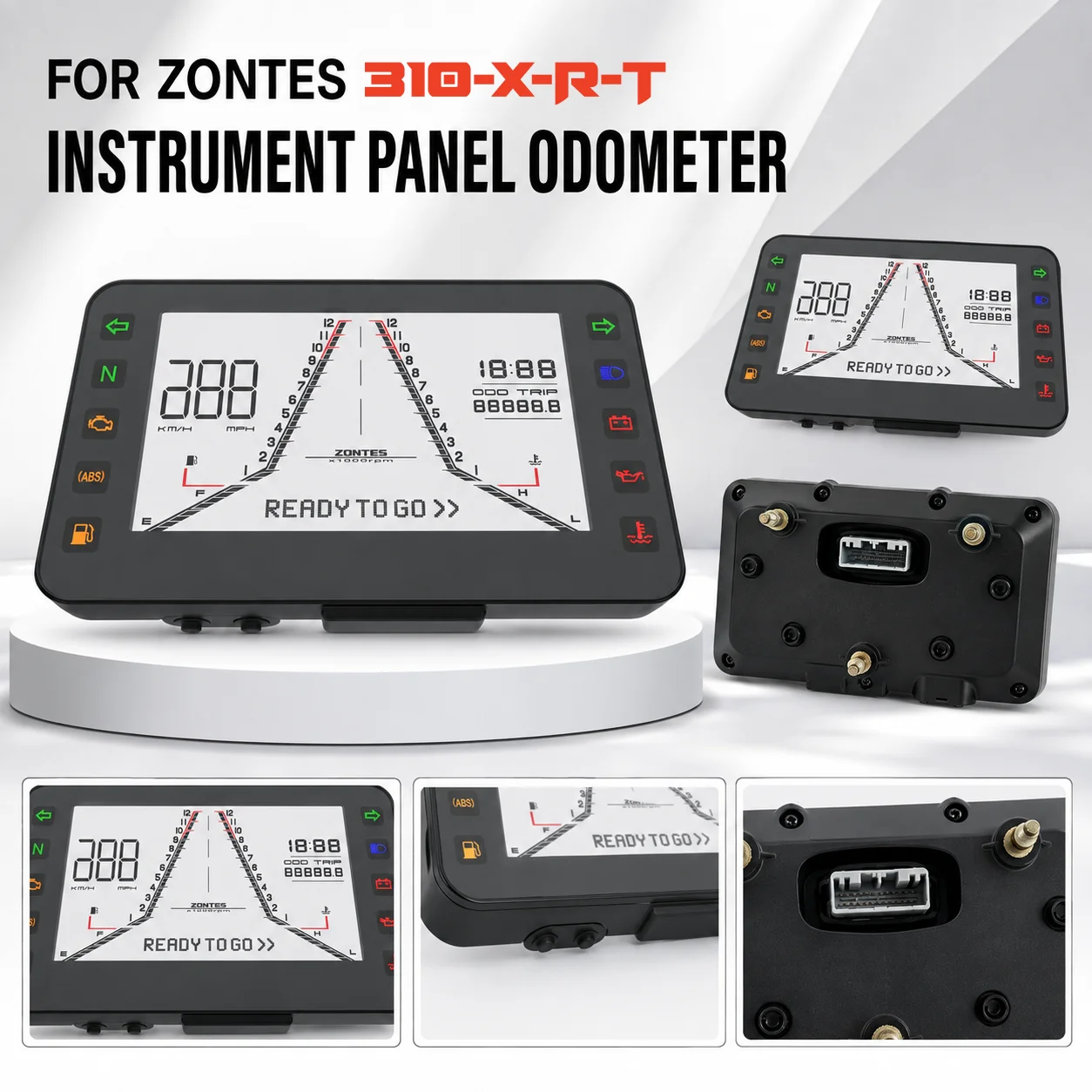 Electronic Digital Dash Cluster Speedometer Odometer Instrument Gauge Fit For ZONTES 310‑X‑R‑T