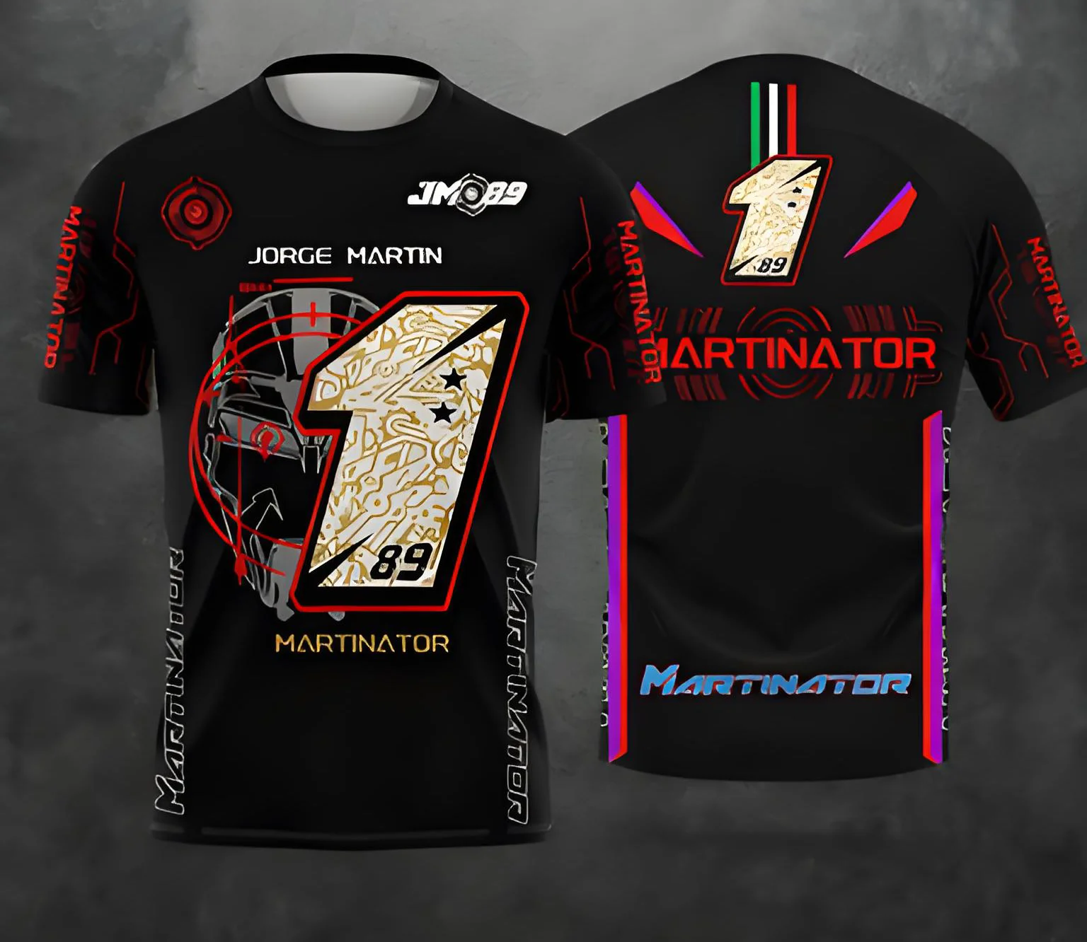 ملابس خورخي مارتن للمروحة | # 89 تصميمًا مع نسيجًا عالي الجودة وجيد التهوية |   هدية الصيف المثالية لمحبي MotoGP خفيفة الوزن