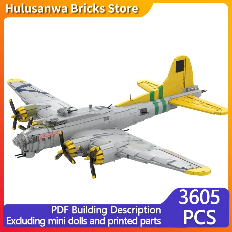 

B-17G WW2 Military Bomber Model MOC Building Bricks War Equipment Modular Technology Gifts Holiday Assemble Children Toys Suit
