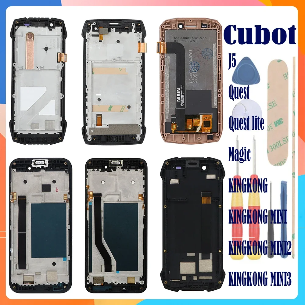 For Cubot J5 Quest Quest lite Magic KINGKONG KINGKONG MINI KINGKONG MINI2 +LCD Display+ Touch+Frame
