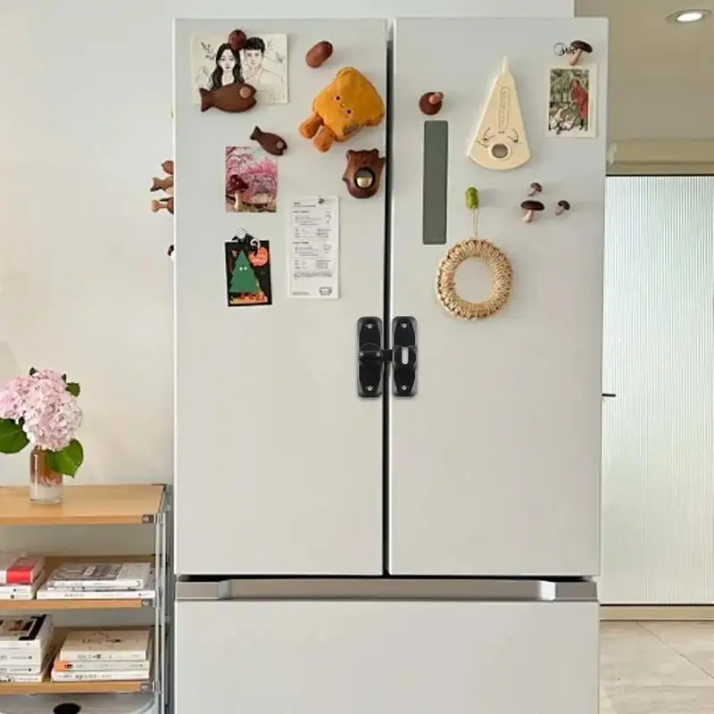 Flat Opening Gate Bolt Safety Angle Locking Latch No-Punch Swing Door Lock Buckle For Garden Bathroom Cabinet Window