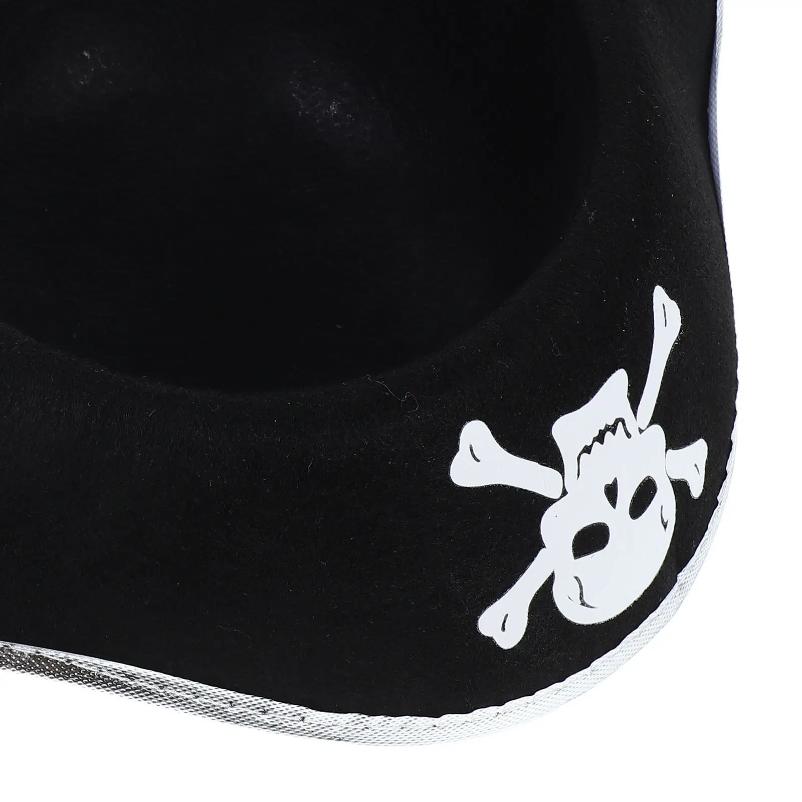 2Pcs Pirate Hat Eye Patch Set Comfortable Fit Skull Design Cosplay Halloween Party Costume Accessories