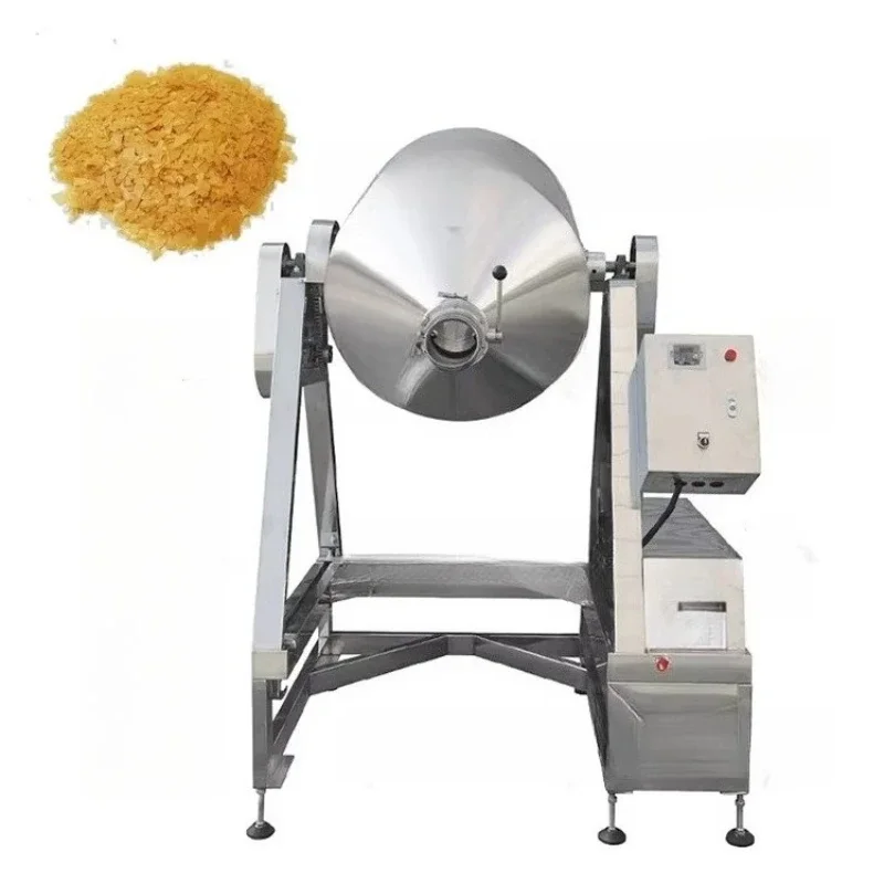 Stainless steel mixer Dry powder Granules Coffee powder Roller spray Humidification Roller Double cone mixer