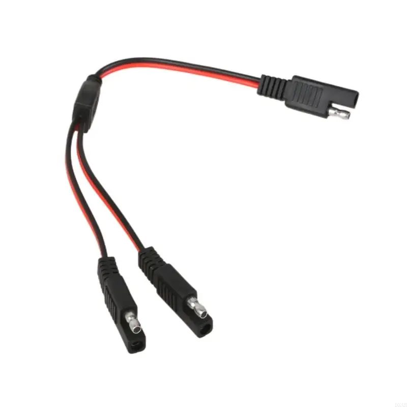 SAE Connectors SAE Power Automotive Adapters Cable Y Splitter 1 to 2 SAE Extension Cable 18AWG for Automotive Camp Trailer