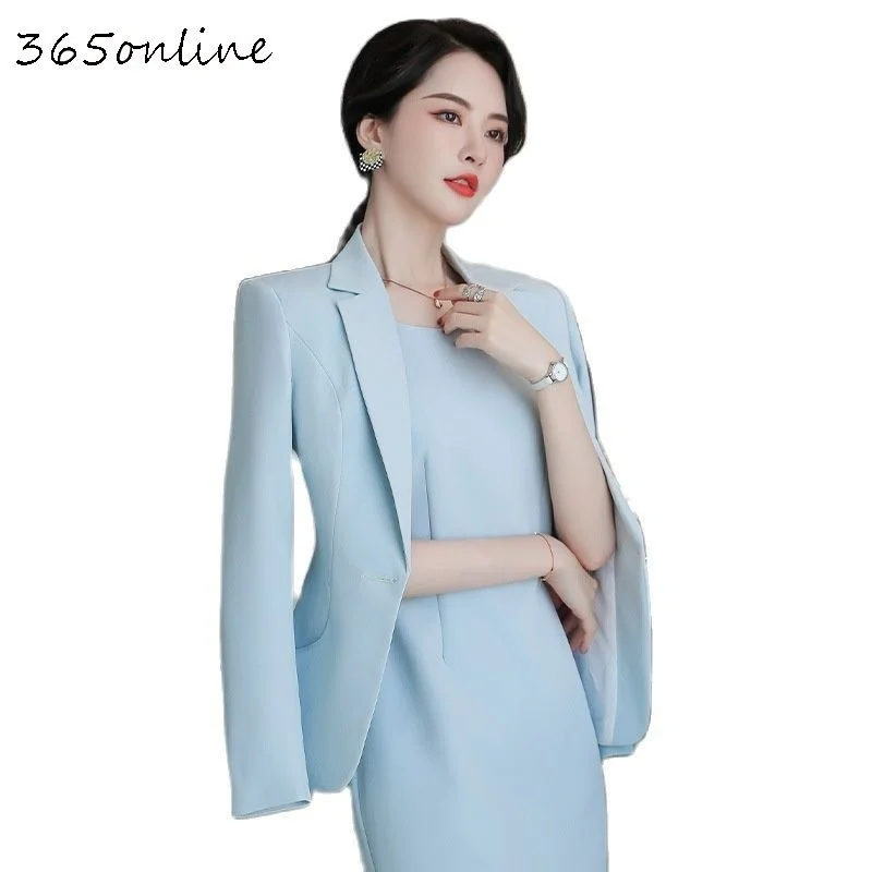 Women Dresss Suits with Tops and Dress Business Suits Fashion Styles OL Ladies Office Work Wear Professional Blazers Set