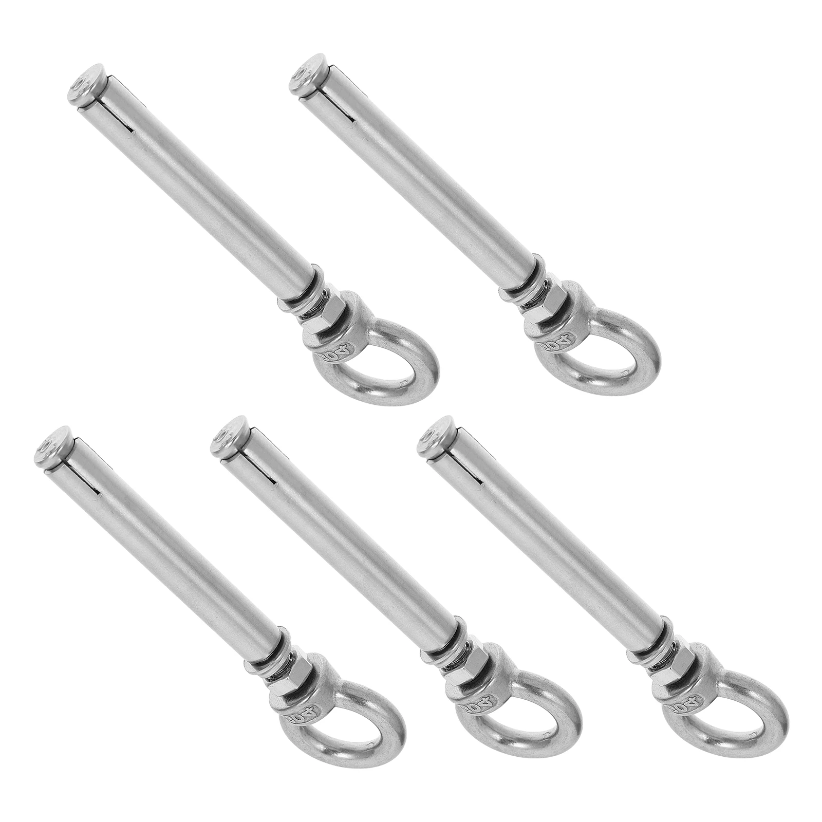 

5pcs Stainless Steel Lifting Eye Bolt Expansion Eyebolt With Ring M6X80Mm Heavy Duty Hardware For Chain Rope Connection