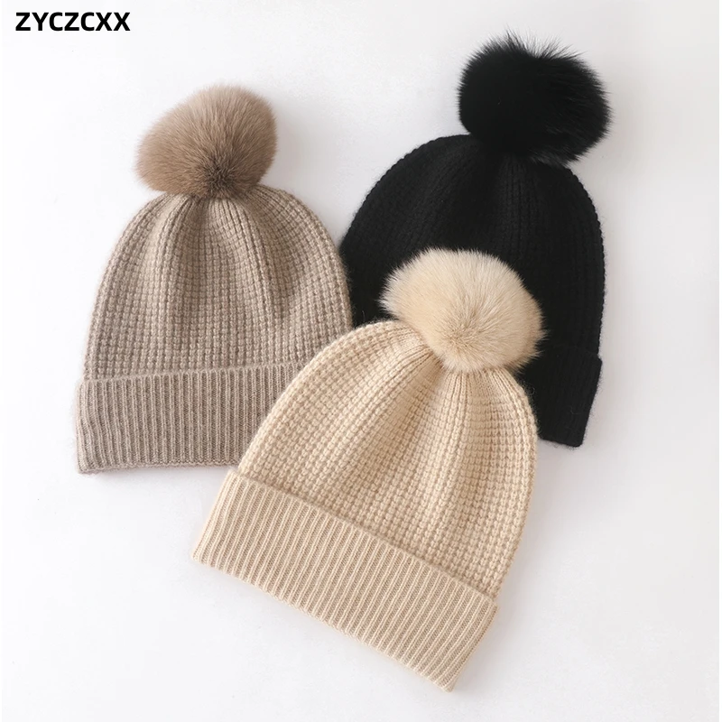 

Hot Selling Winter Hat Cashmerer Hats For Unisex Fashion Twist Wool Knitted Warm Beanie Hats Women Solid Adult Cover Head Cap