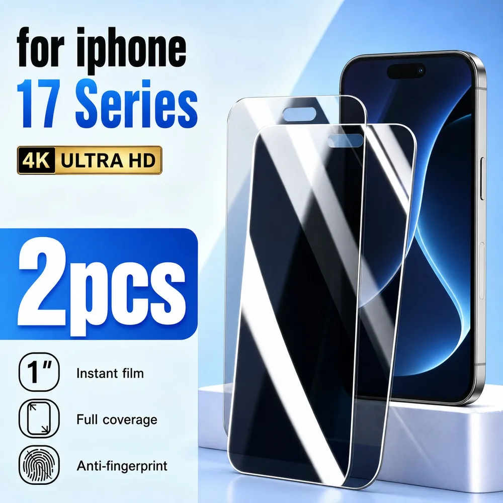 2 Stück Sichtschutz-Panzerglas für iPhone 17 17e Air Displayschutzfolie für iPhone 17 Pro Pro Max Kratzfest