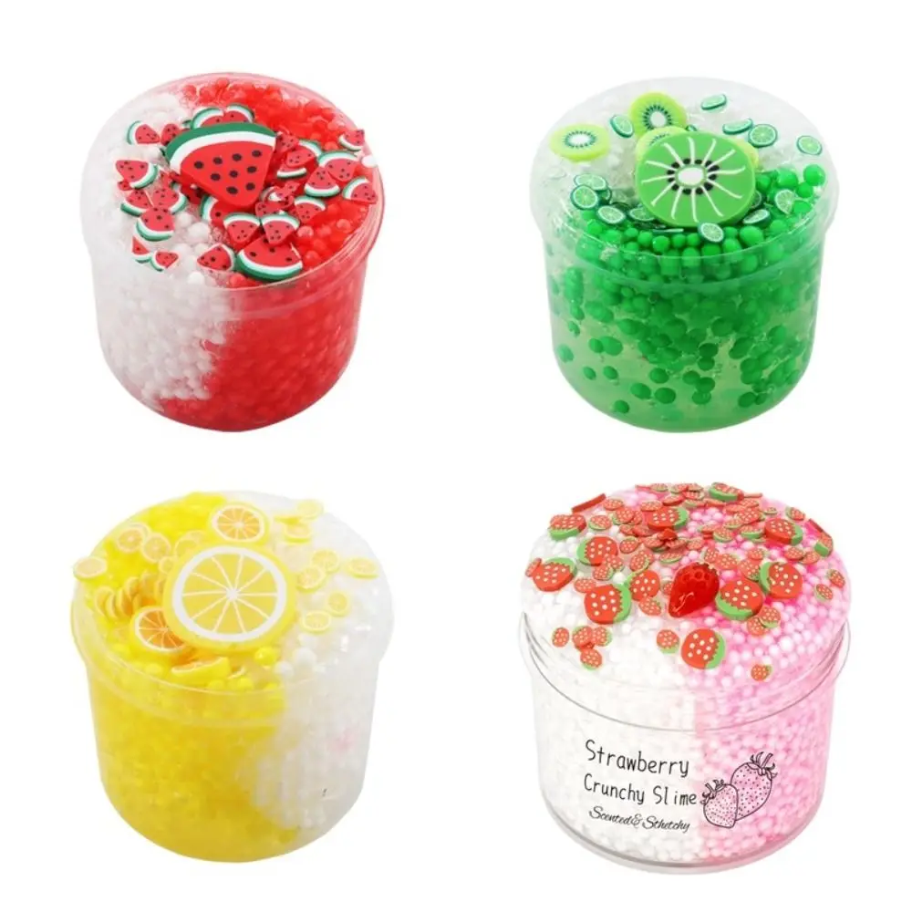 Harvey Cloud Crunchy Slime Kit, Crystal Slime, Foam Ball, Fruit Sprinkles, Birthday Gifts, Party Favors for Girl and Boy, 70ml