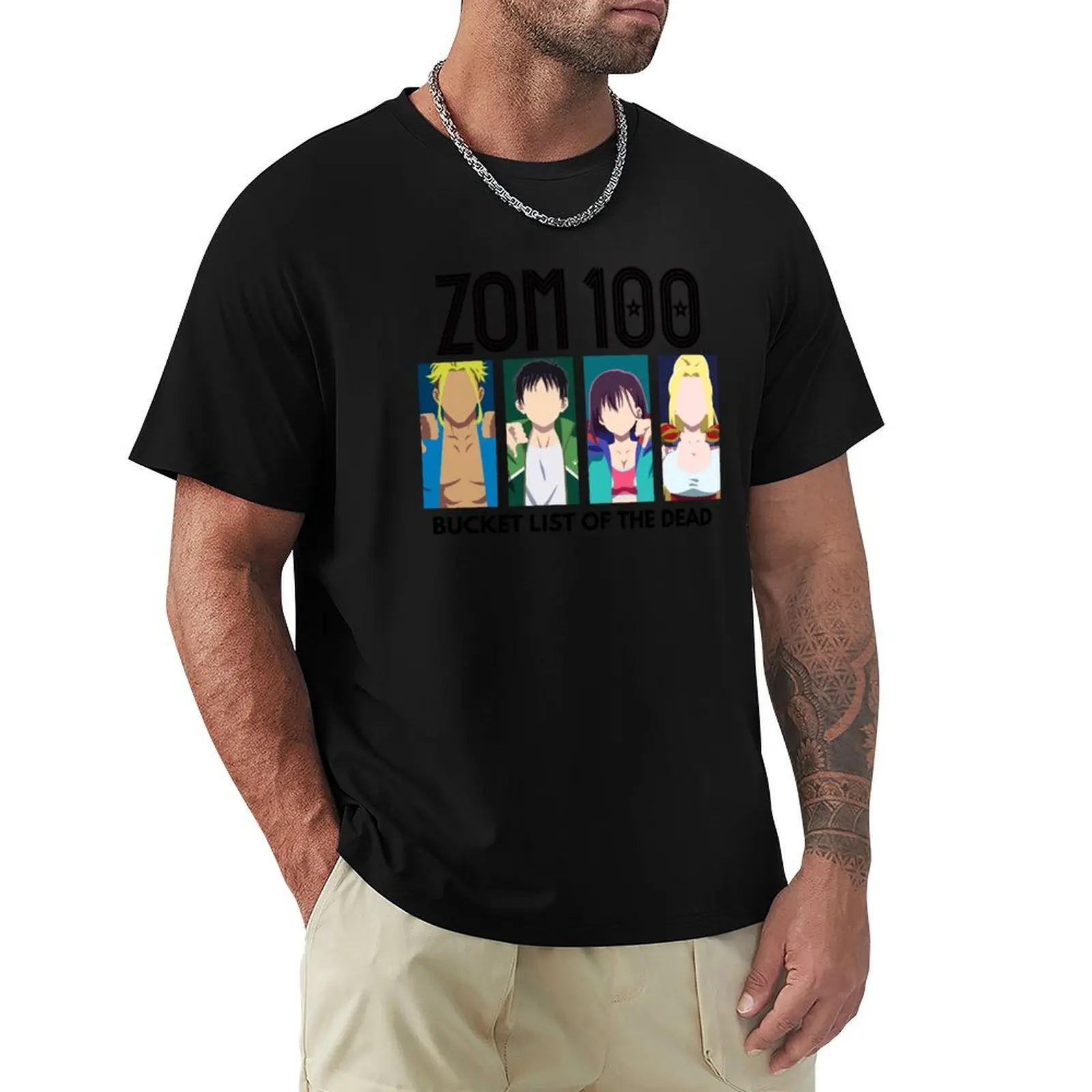 Zom 100 bucket list of the dead - Camiseta con personajes de Zom 100, camiseta básica de manga corta para uso diario
