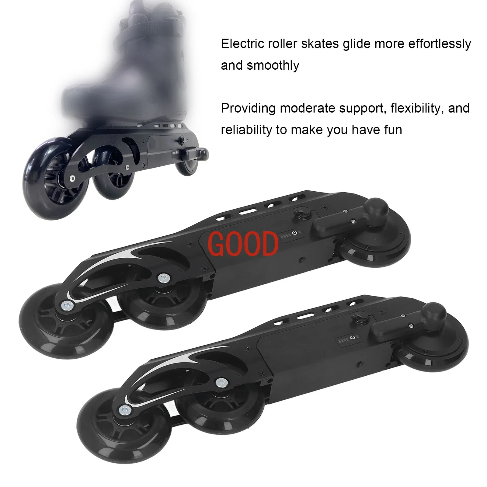 Electric Roller Skates Provide Flexibility Composite Frame Aluminum Alloy Dual Wheel Electric Inline Skates for Outdoor