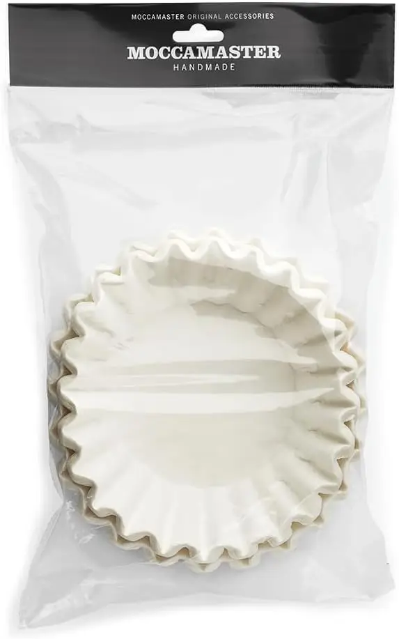 

Премиальные белые бумажные кофейные фильтры с плоским дном, 100 штук - без отбеливателей, пригодны для переработки