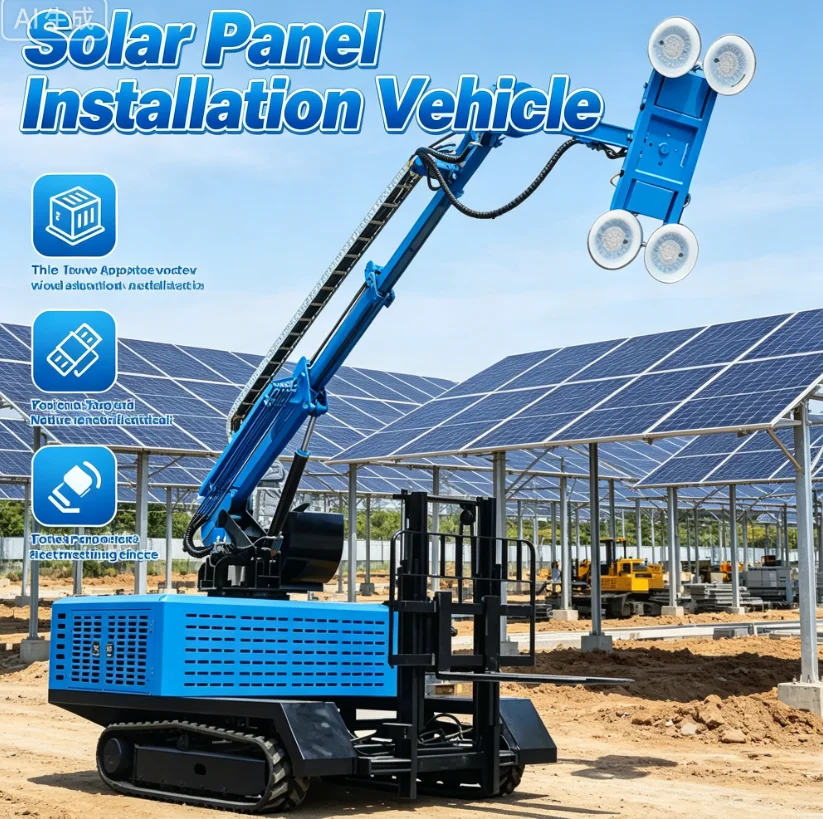 Customized PV Installation Vehicle Solar Panel Installation Truck Photovoltaic Erection Truck For Solar Farm Construction