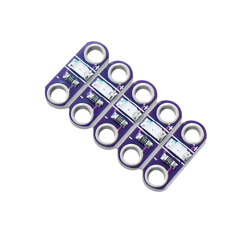 5/10/15/20pcs Mini LilyPad Of SMD LED Equipment Purple PCB LED Light Module For Arduino Alligator clip DIY Projects