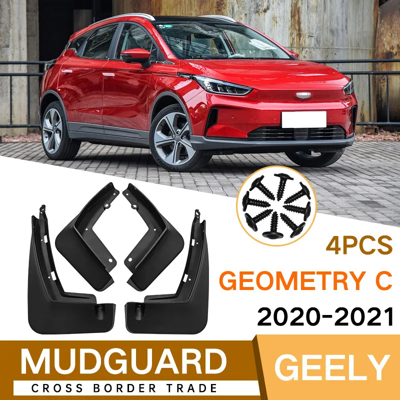 

For Geely geometry c 2020-2021 Car Molded Mud Flaps Splash Guards Mudguards Front Rear Styling Front Rear Car Accessories