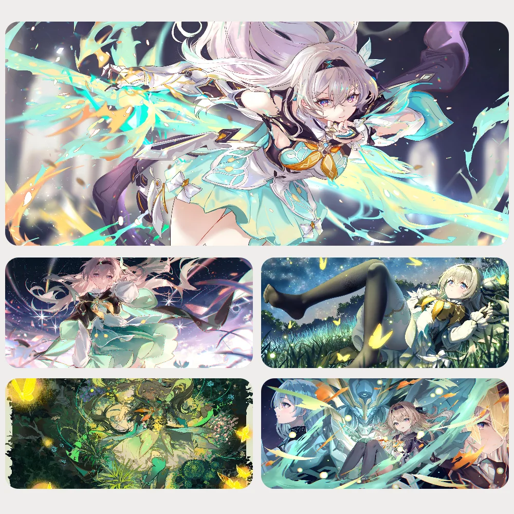 

HD Print Honkai Star Rail Firefly Computer Mousepad Mouse Mat Desk Mat With Pad Gaming Accessories Prime Gaming XXL Keyboard Pa